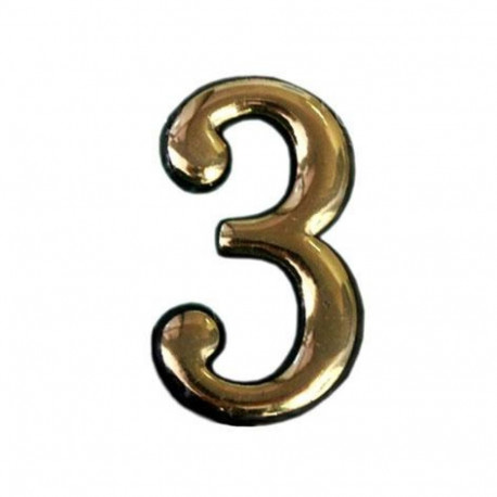 DOOR NUMBERGOLD 3 PLASTM