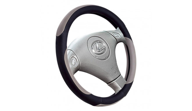 STEER WHEEL COVER HB-27515/4 BLACK/GREY