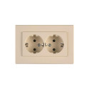SOCKET DOUBLE EARTHED BEIGE XP