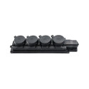 RUBBER SOCKET.4PL.BLACK.IP44. D.3159/4-S