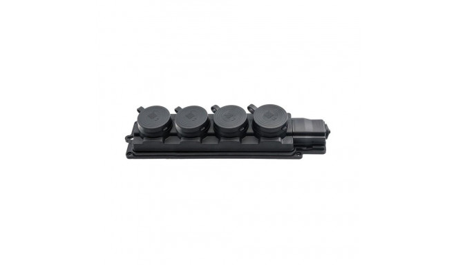 RUBBER SOCKET.4PL.BLACK.IP44. D.3159/4-S