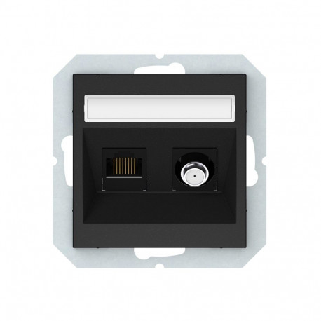 DUBBLE SOCKET BLK SAT/KLRJ45-16E2-02QR10