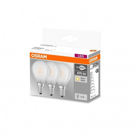 LED pirn klaas P40 4W E14 soe valge matt 3 tk 250