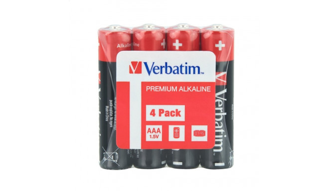 Verbatim Batteries LR03 shrink x4 49500