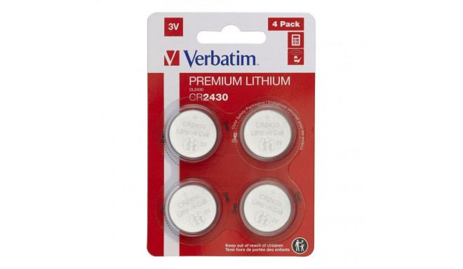 VERBATIM BATERIE LITHIUM CR2430 BLISTER*4 49534