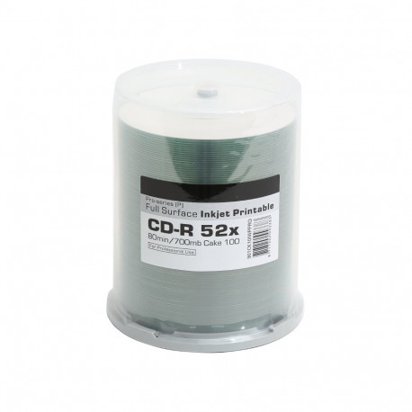 TRAXDATA CD-R 700MB 52X PRO WHITE INKJET PRINT. FULL CAKE*100 901CK10IWPPRO