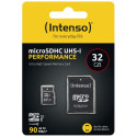 Intenso microSDHC 32GB C10 UHS-I U1 Performance adapter