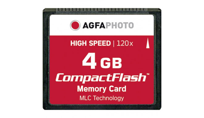 AgfaPhoto Compact Flash      4GB High Speed 120x MLC