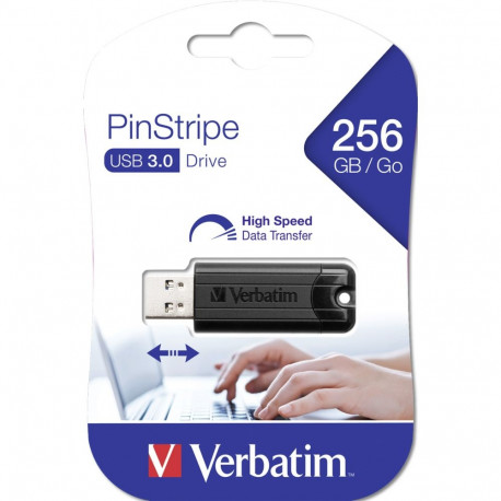 Verbatim Store n Go 256GB Pinstripe USB 3.0 black 49320