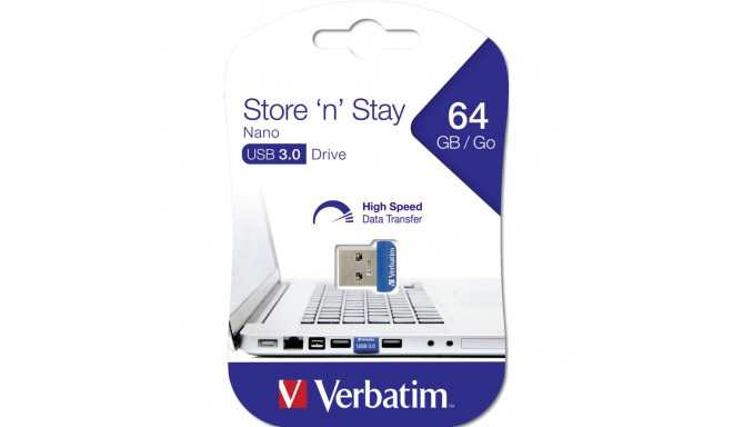 Verbatim Store n Stay Nano  64GB USB 3.0                    98711