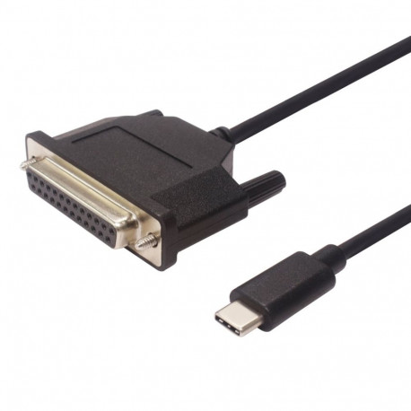 PremiumCord Převodník USB-C to parallel port 25pin, Length 1,5m