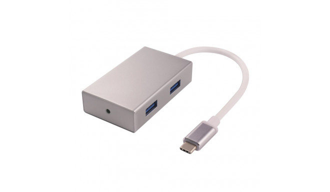 PremiumCord USB-C hub 4x USB3.0 aluminum housing 25cm