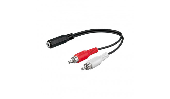 PremiumCord Cable Jack 3.5mm-2xCINCH F/M 20cm