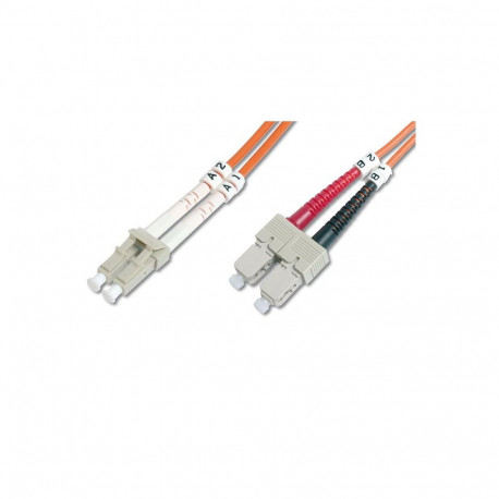 DIGITUS Fiber Optic Patch Cord, LC to SCMultimode 50/125 µ, Duplex Length 2m