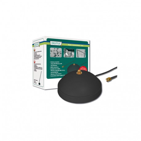 DIGITUS Wireless LAN antenna baseCable Pro100 0.75m, RP-SMA connector Diameter: 90mm