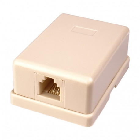 Telephone outlet on wall 1xRJ11 adhesive strip