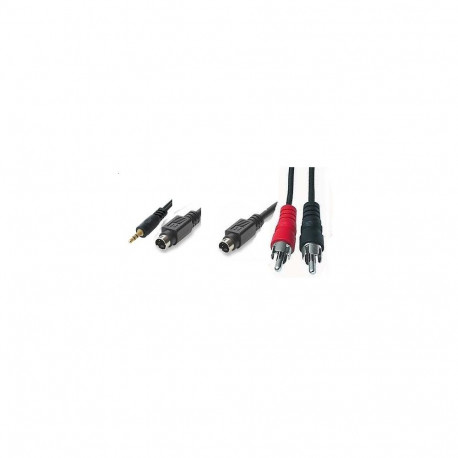 PremiumCord Cable S-Video+3,5Jack-S-Video+2xCINCH 5m