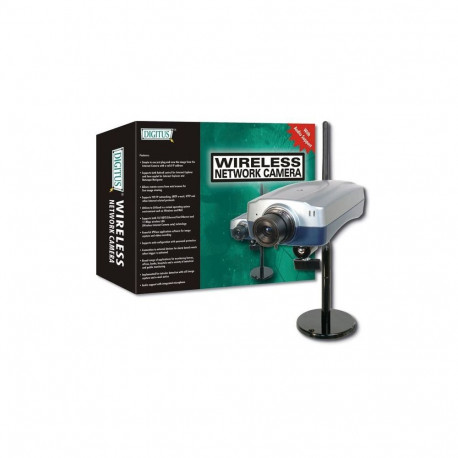 DIGITUS Wireless LAN Internet Camera, JPEG, RJ45 & 802.11GMax. 640 x 480, Frame Rate 3 - 30 fps 4I/O