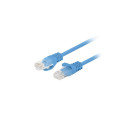 PATCHCORD CAT.6 UTP 0.25M BLUE FLUKE PASSED LANBERG 10-PACK
