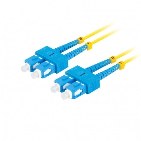 FIBER OPTIC PATCHCORD SM SC/UPC-SC/UPC DUPLEX 2M LSZH G657A1 3.0MM YELLOW LANBERG
