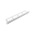 PATCH PANEL BLANK 24 PORT 1U STAGGERED WITH ORGANIZER FOR KEYSTONE MODULES GREY LANBERG