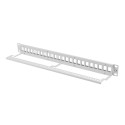 PATCH PANEL BLANK 24 PORT 1U FOR KEYSTONE MODULES GREY LANBERG