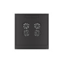 RACK CABINET 19" WALL-MOUNTED 4U/600 WITH GLASS DOOR BLACK LANBERG (ASSEMBLED)