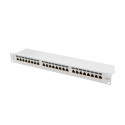 PATCH PANEL 24 PORT 1U 19" CAT.6A FTP WITH CABLE ORGANIZER SHIELDED GREY LANBERG
