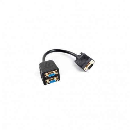 VGA(M)->2X VGA(F) ADAPTER CABLE 20CM BLACK LANBERG