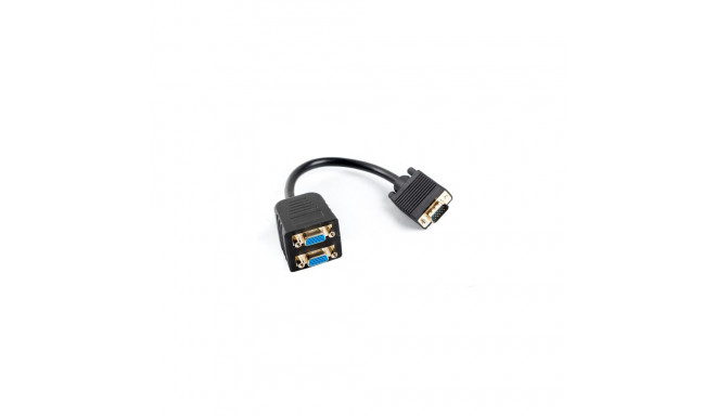 VGA(M)->2X VGA(F) ADAPTER CABLE 20CM BLACK LANBERG