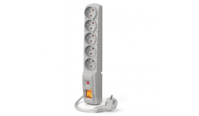 ACAR liigpingekaitse F5 1.5M 5X Prantsuse pistikupesa, hall