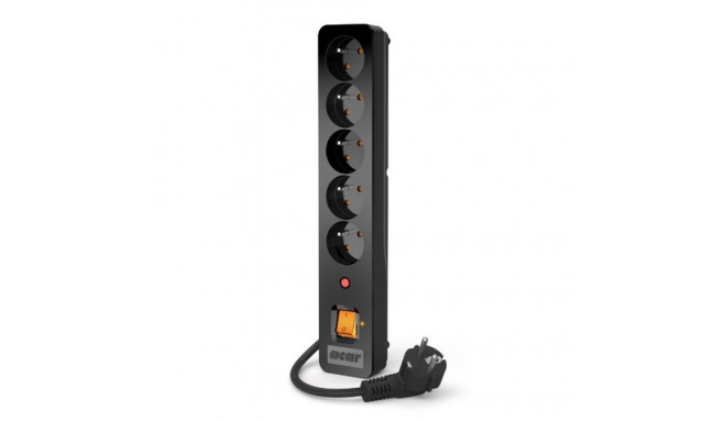 SURGE PROTECTOR ACAR X5 1.5M 5X FRENCH OUTLETS BLACK