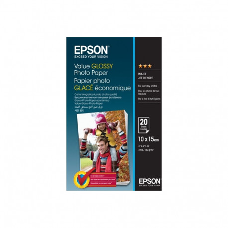 Epson fotopaber 10x15 Value Glossy 20lk