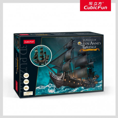 CUBICFUN 3D puzzle with LED Queen Anne´s Revenge