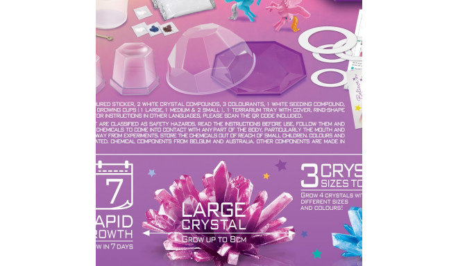 4M Kristallide kasvatamise komplekt Maagiline ükssarvik kristall-terraariumis