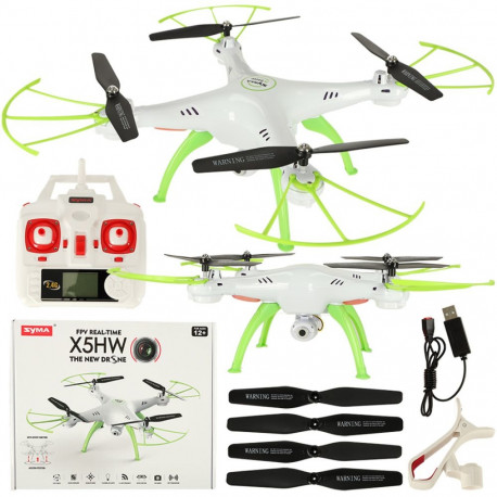 Syma X5HW 2.4GHz RC droon Wi-Fi kaamera valge