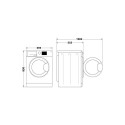 Freestanding fron-tload white washer dryer Indesit