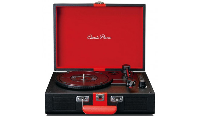 Suitcase turntable Lenco, black-red