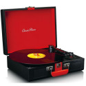 Suitcase turntable Lenco, black-red