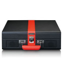 Suitcase turntable Lenco, black-red
