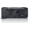 Clock radio with dimmable night light and USB charging function Lenco - Black