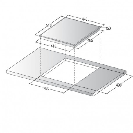Built-in induction hob Greentek
