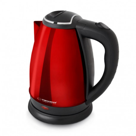 Electric kettle Victoria 1,8L stainless steel Esperanza, red