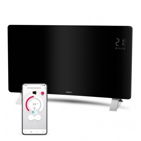 Smart wi-fi glass convection heater Sencor, black