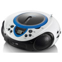 Portable FM radio CD and USB player Lenco, blue