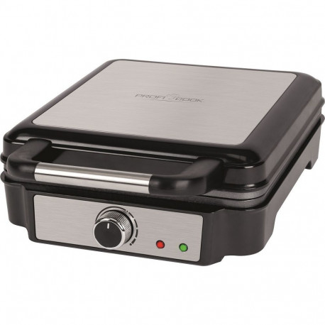 Waffle maker ProfiCook, black/stainless steel