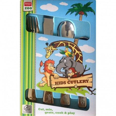 Cildren´s cutlery 4 pcs set Zoo Lamart