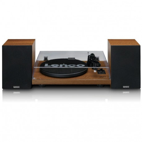 Record player with built-in amplifier and bluetooth plus 2 external speakers Lenco, wood