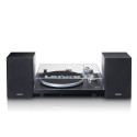 Recordplayer with built in amplifier and bluetooth plus external speakers Lenco, black