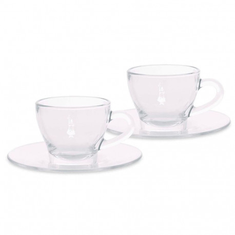 Set 2 cappuccio cupa Bialetii, glass